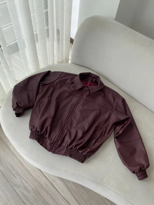 CHAQUETA BOMBER CUERINA