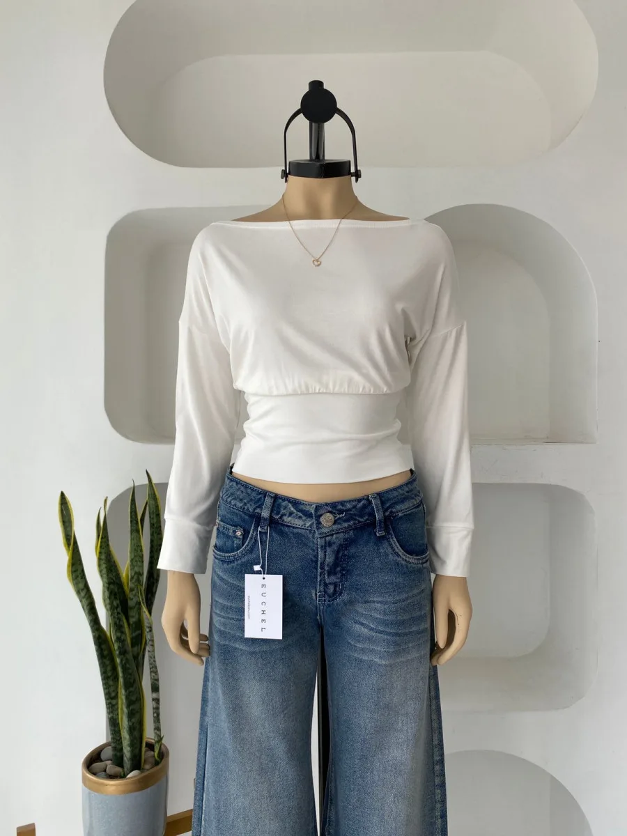 TOP OFF SHOULDER PRETINA M/LARGA