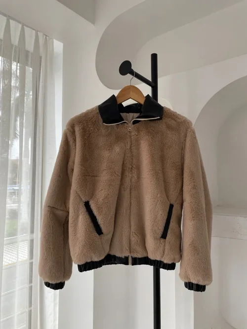 CHAQUETA PELUCHE/CUERINA